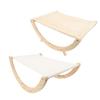 Wooden Cat Hammock Foldable Antislip Easy To Assemble Elevated Pet Hammock Bed Furniture for Indoor