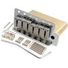 Musiclily Ultra Tremolo Unit Bridge with Modern Brass 42mm Brass and Insertable Tremolo Arm for American Vintage Strat Electric Chrome 10.5mm 6-Point