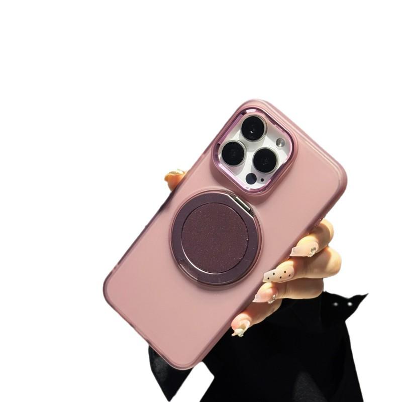 360 Rotating Magnetic Phone Case With Kickstand IPhone 15/16 Series Soft-Touch Full Coverage Anti-Fingerprint PCTPU