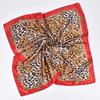 1Pcs Women'S Leopard Print 90 Silk Scarf Imitation Silk Fashion Trend Leopard Print Multi-Color Stitching Large Square Scarf