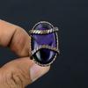 Russian Chaorite Gemstone Copper Wire Wrapped Handmade Jewelry Ring For Her
