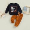 Baby Boy Clothes 3 6 9 12 18 24M 3T Pants Set Hooded Patchwork Hoodie Striped Sweatpants Fall Winter Outfit
