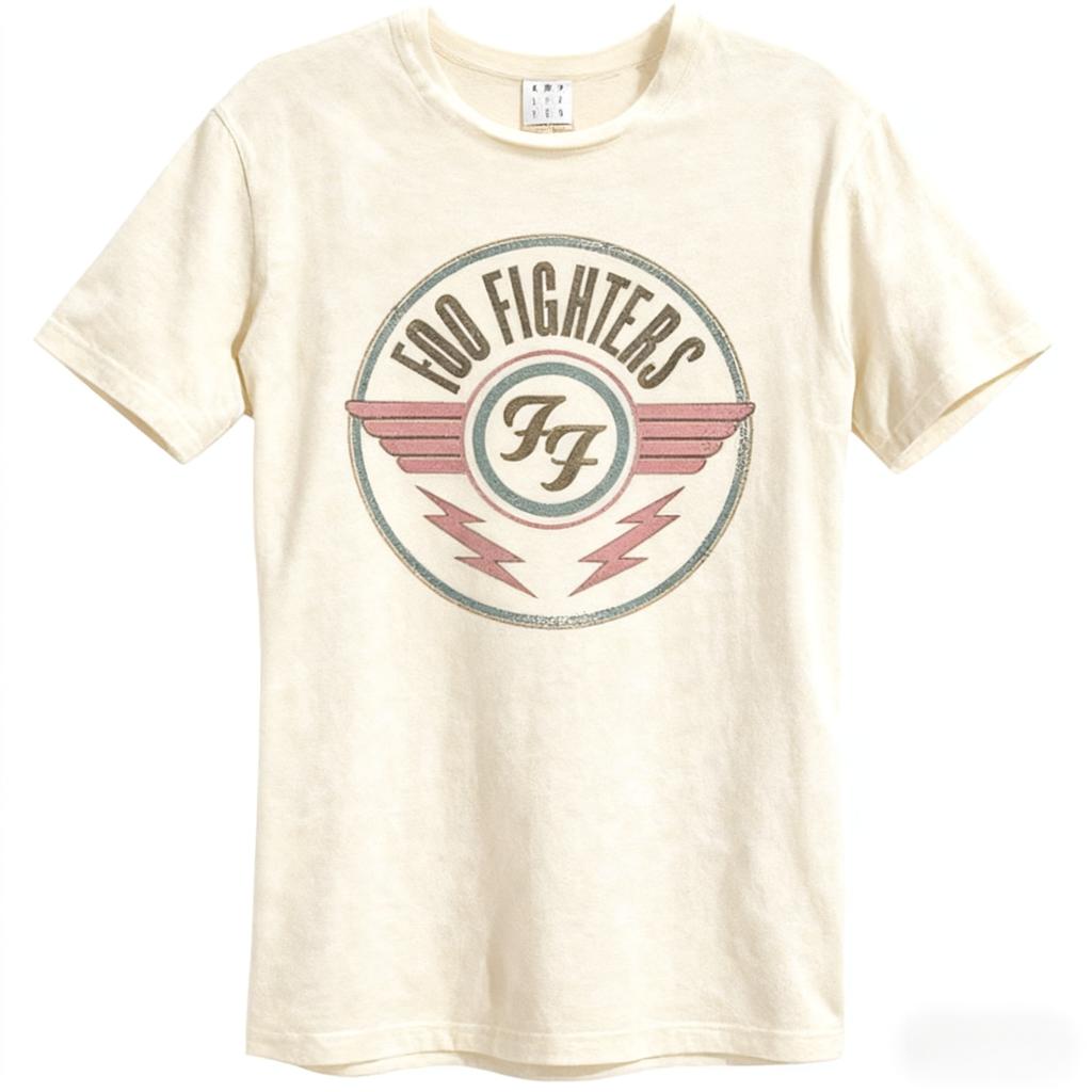 Foo Fighters Bavlněné tričko s krátkým rukávem Kulatý výstřih Prodyšné Streetový trend Y2k Harajuku styl Plus size Ležérní módní topy