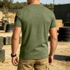Men's Tactical Outdoor Quick-Dry T-Shirt Crew Neck Loose Fit Breathable Short Sleeve with Hook and Loop Patch Area for Customization