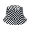Black White And Checkerboard Checkered Fisherman Hat Casual Visor Fashion