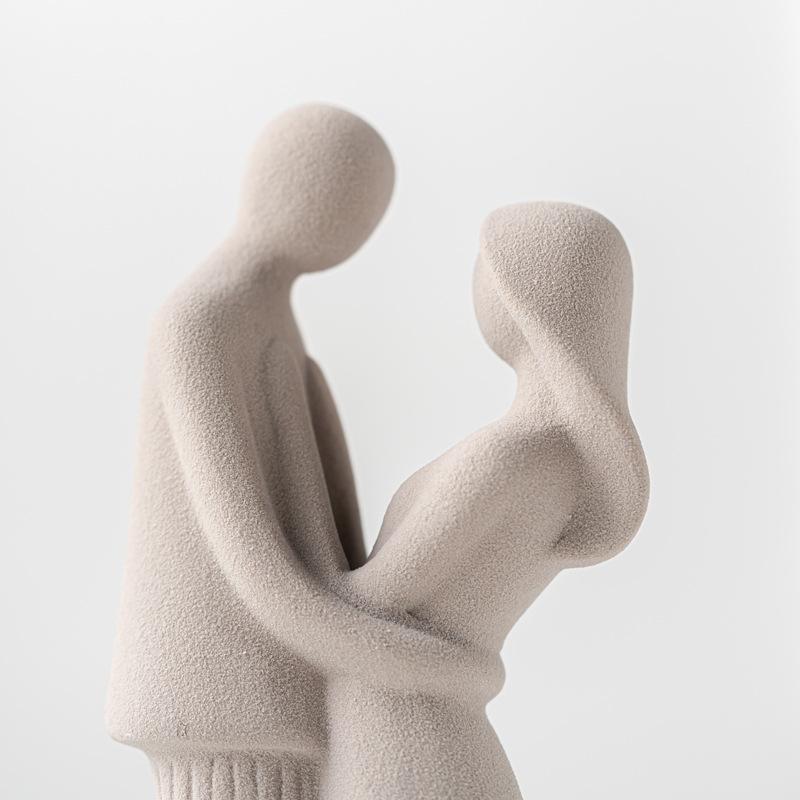 Nordic Style Wine Cabinet Romantic Ornament Simple Home Soft Decoration Couple Ceramic Handicrafts Valentine'S Day Gifts