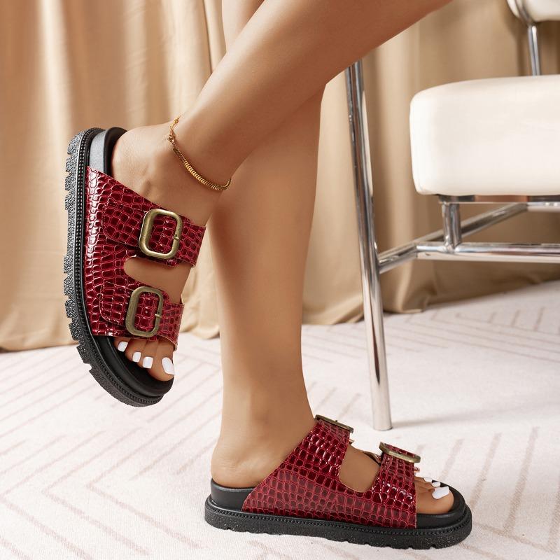 Fashion Ladies Shoes 2025 Open Toe Women's Slippers Fashion Outdoor Summer Casual New Plus Size Best Seller Comfortable Flat Slippers