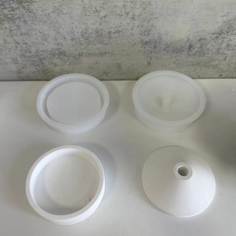 Outdoor Garden Candle Holder Silicone Molds Handmade Candlestick Molds Concrete Plaster Moulds for Candle Holder Making