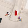Snoopy Cartoon Brooch: Cute Anime Badge for Bags, Uniforms, Scarves - Creative Gift for Students & Men
