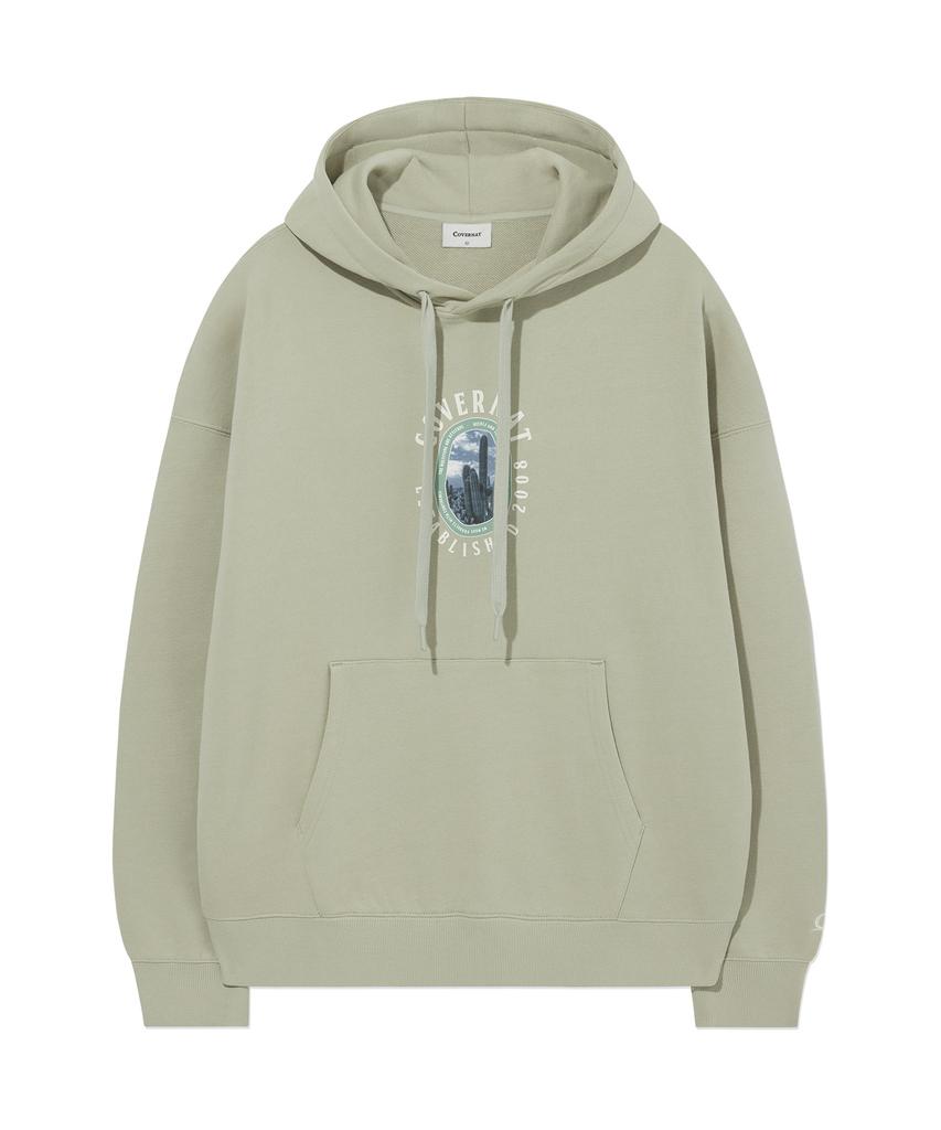 Cactus Graphic Hoodie Light Khaki