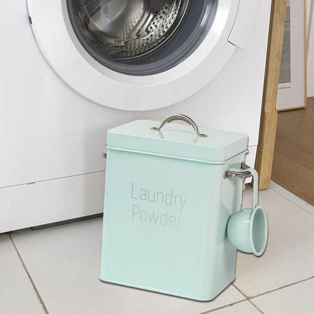Lid Tin Box Covered Removable Sealed Box Washing Powder Box Washing Dispenser Laundry Container