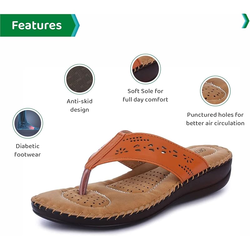Ortho Joy Extra Soft Doctor Ortho Slippers For Men - 7Uk