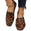 New Black Velvet Ballet Flats Women Mary Jane Flats Shoes Leopard Print Round Toe Flat Shoes for Women Size 36-43