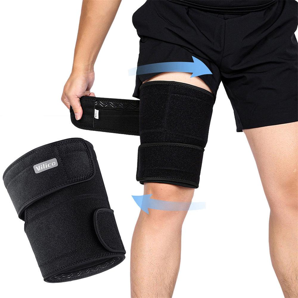 1Pcs Adjustable Leg Supports Legwarmers Women Men Fitness Running Elastic Compression Thigh Protector Upper Leg Sleeve Supports
