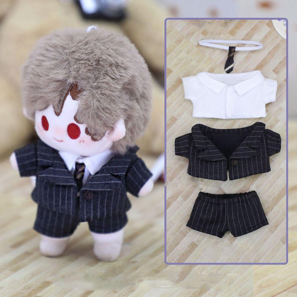 

Kids Gift Doll Clothes Outfit Clothing Accessories Idol Dolls Clothes 10cm Cotton Doll чёрный