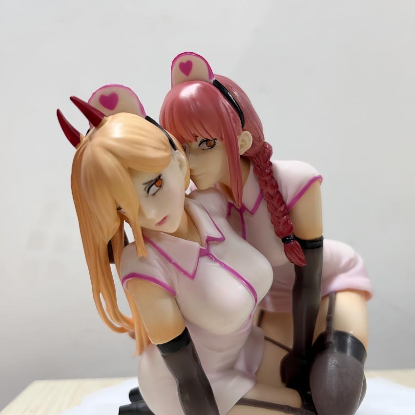 14CM Chainsaw Man Makima Power nurse Girl figure Ver girl figure PVC Game Statue Anime Model Action Adult Doll toys gifts