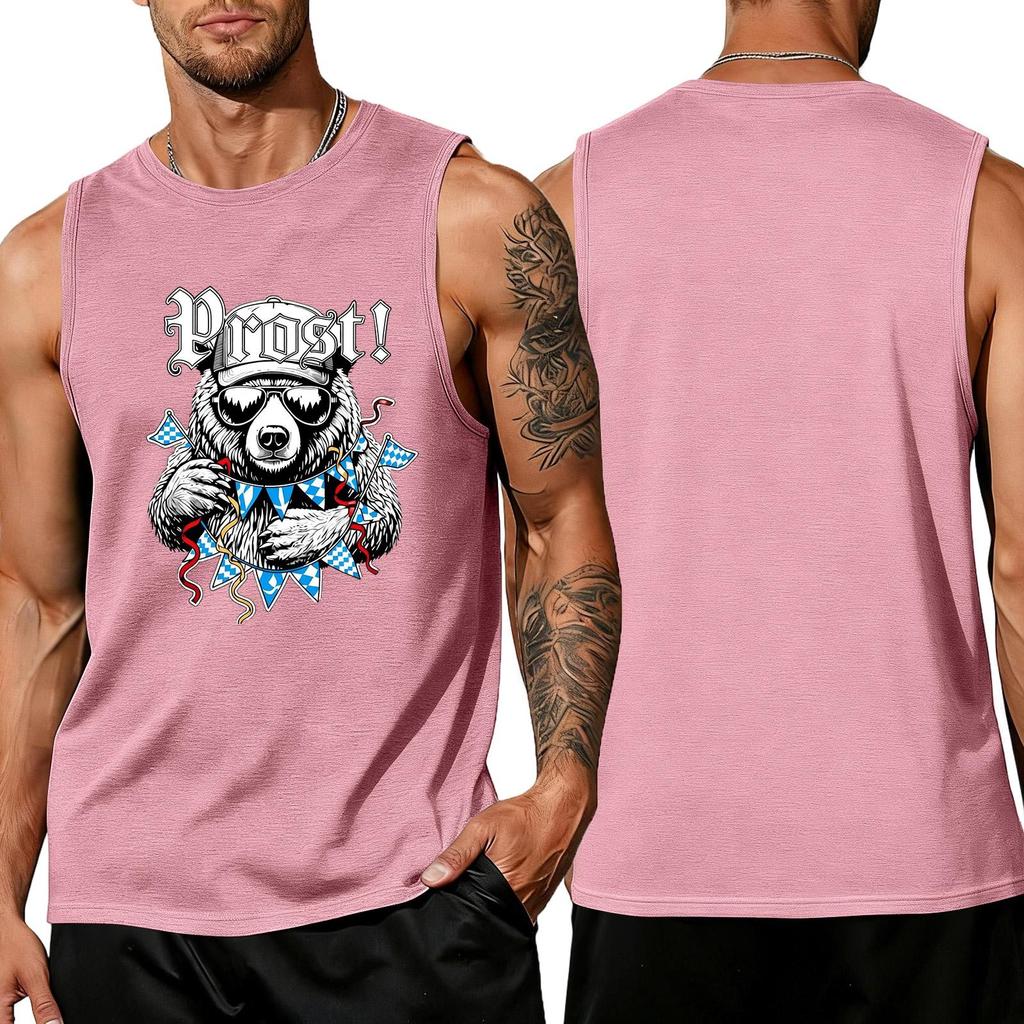 Ärmelloses Tanktop für Herren, lässiges Sommerhemd, lockere Passform, leicht, atmungsaktiv, Muskel-T-Shirt für Outdoor-Sport und Alltag
