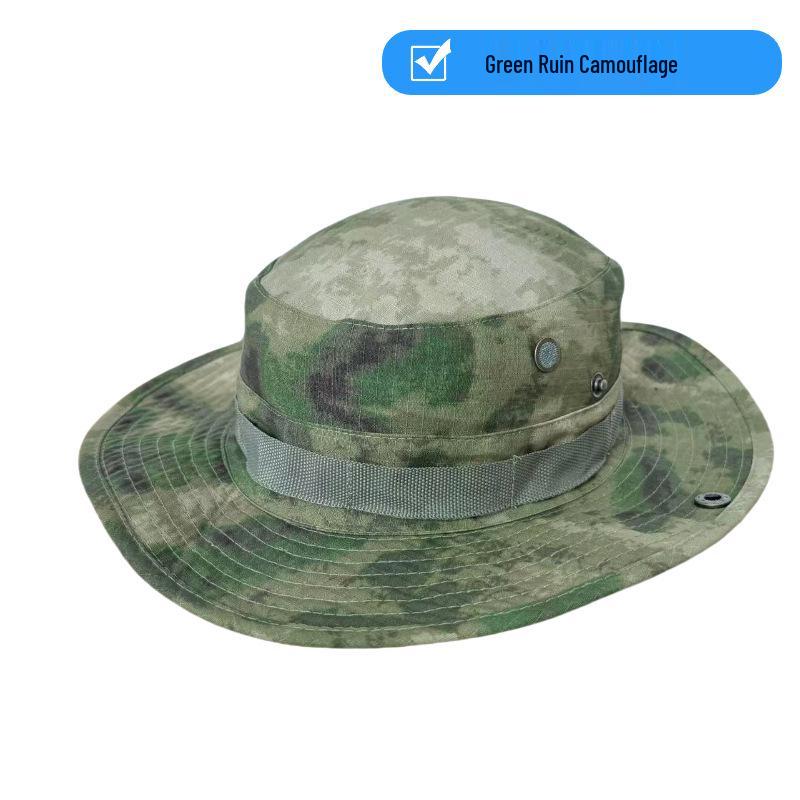 Unisex Camouflage Wide-Brimmed Sun Hat - Foldable Outdoor UV Protection