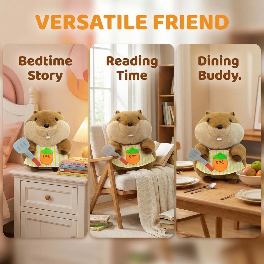 Throw Pillow Groundhog Plush Toy Stuffed Animals Big Tooth Mouse Doll  Baby Infants