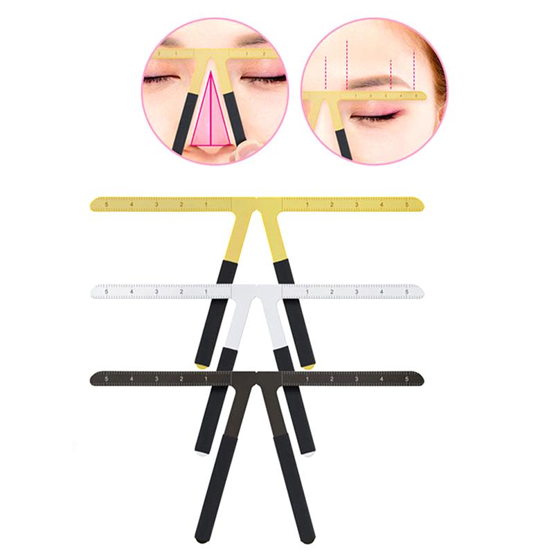 Stainless Steel Eyebrow Tattoo Stencil Ruler Microblading Tattoo Positioning Measure Template Eye Brow Permanent Makeup Tools