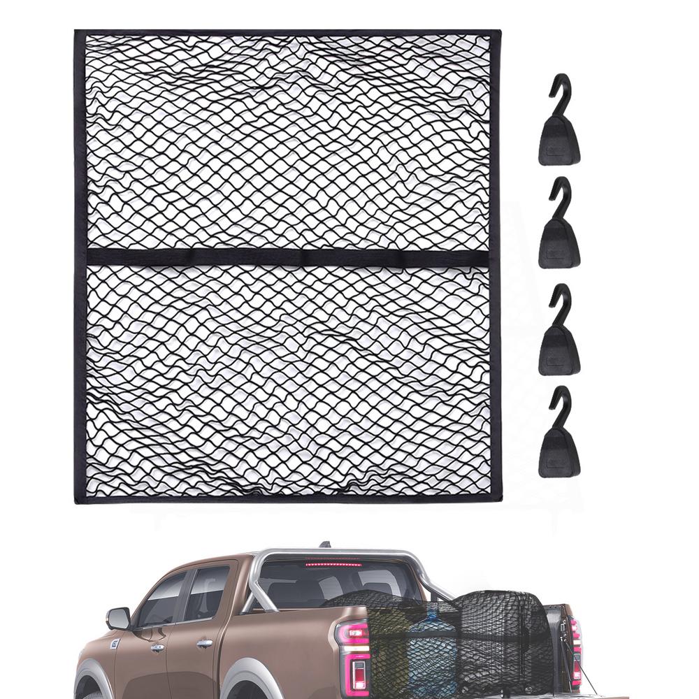 NEW Trunk Cargo Net Flexible Polyester Trunk Net Hook Fixed Universal Car Interior Accessories Multifunctional Roof Storage