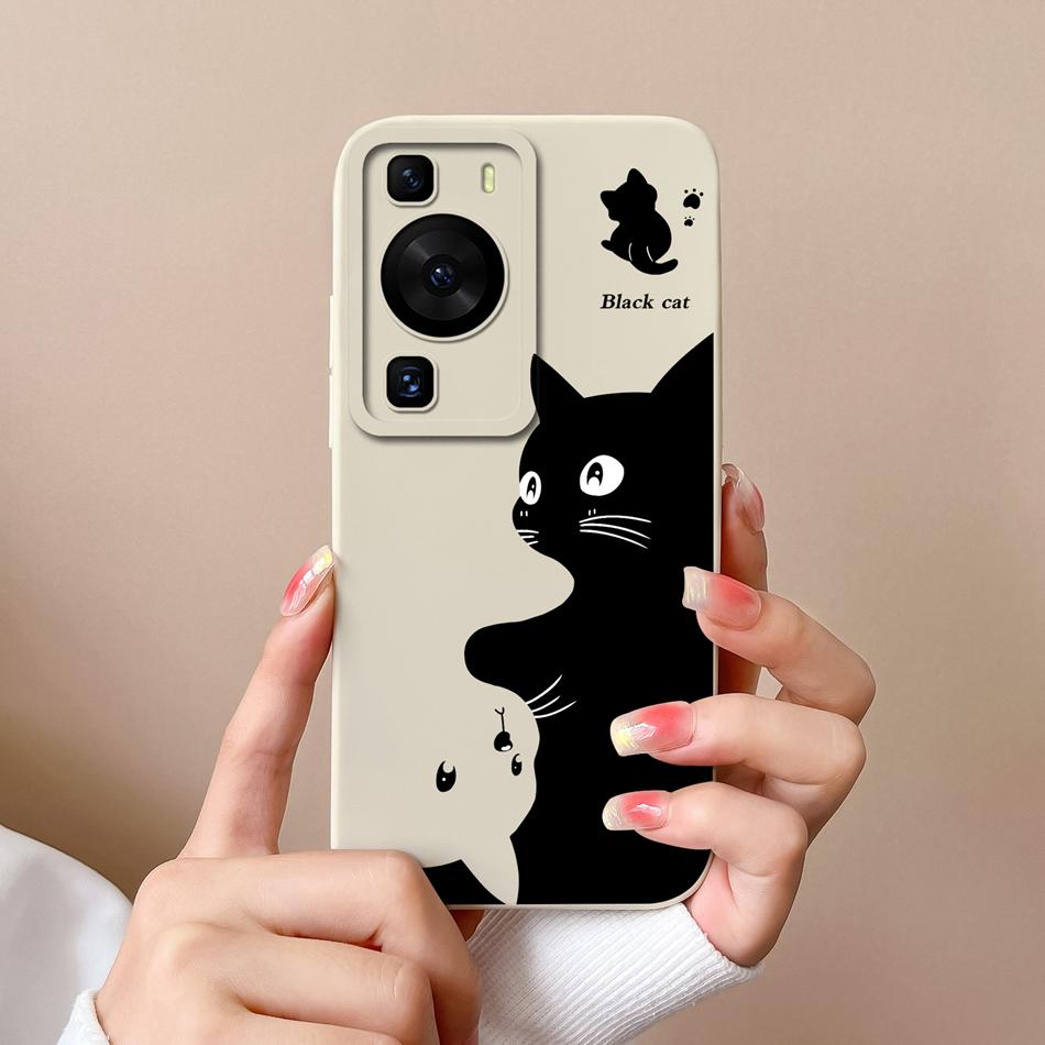 Für Huawei P60 Pro Art Handyhülle Süßes Design Weiche Flüssigsilikon-Rückabdeckung Für HuaweiP60 P 60 Anti-Drop Langlebiger Stoßfänger Funda