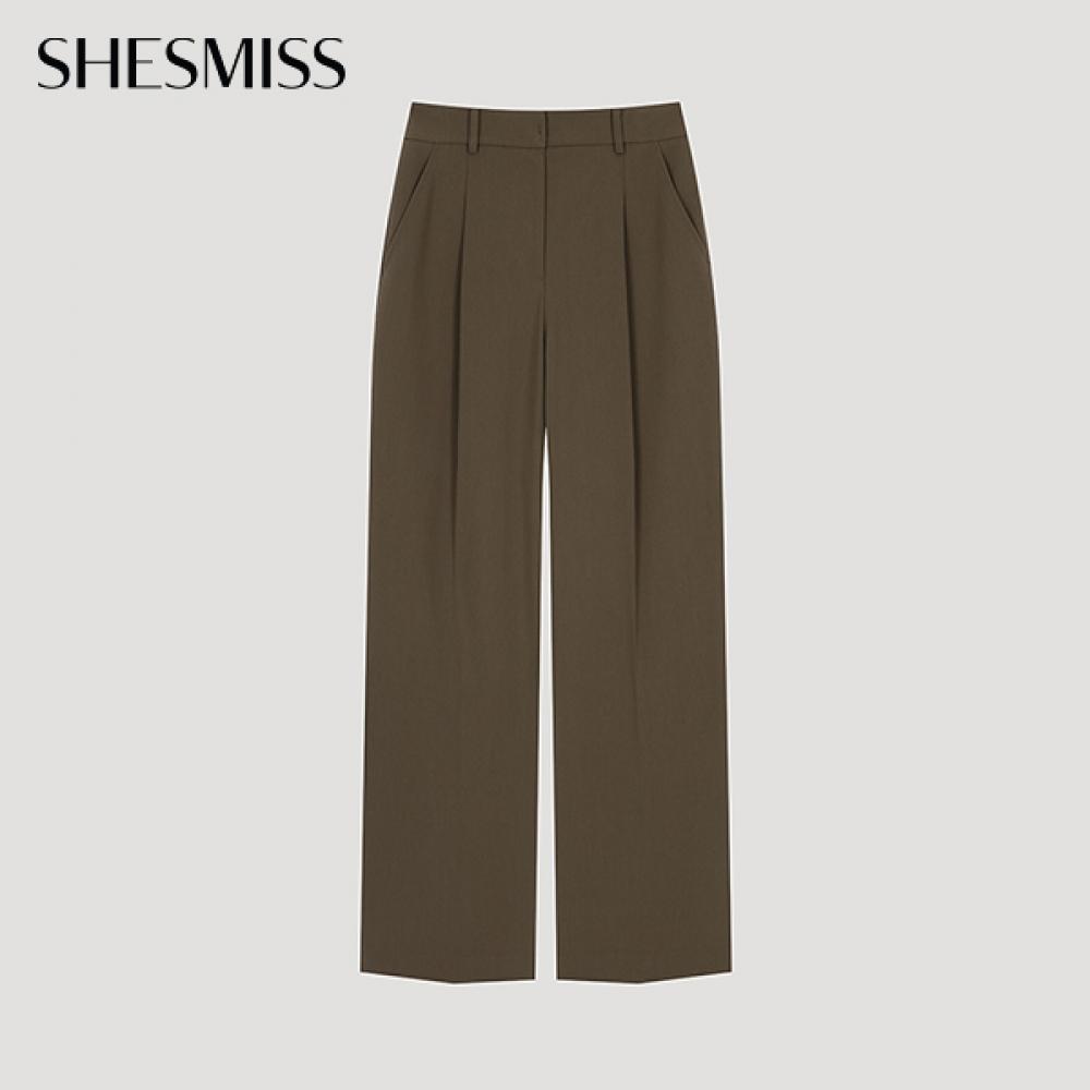 

She S miSS Modern One Tuck Straight pantS SwwSlo32070 Br Braun/44