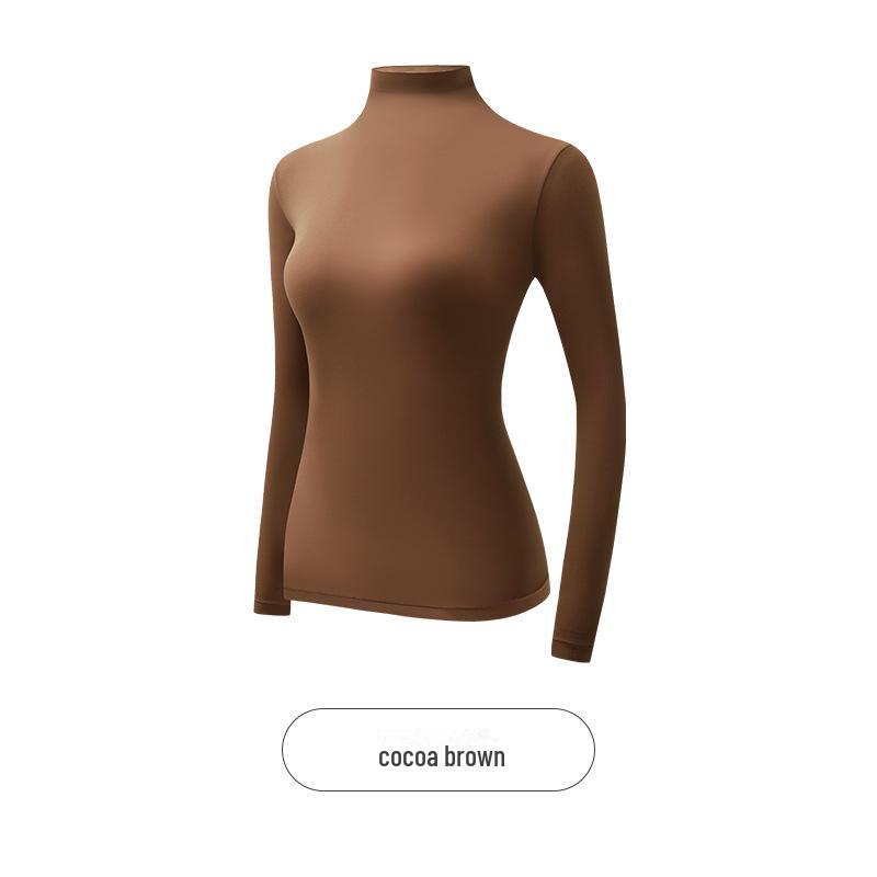 

Женский бесшовный комплект термобелья - высокоэластичный, с гиалуроновой кислотой, высоким воротником и длинными рукавами XL