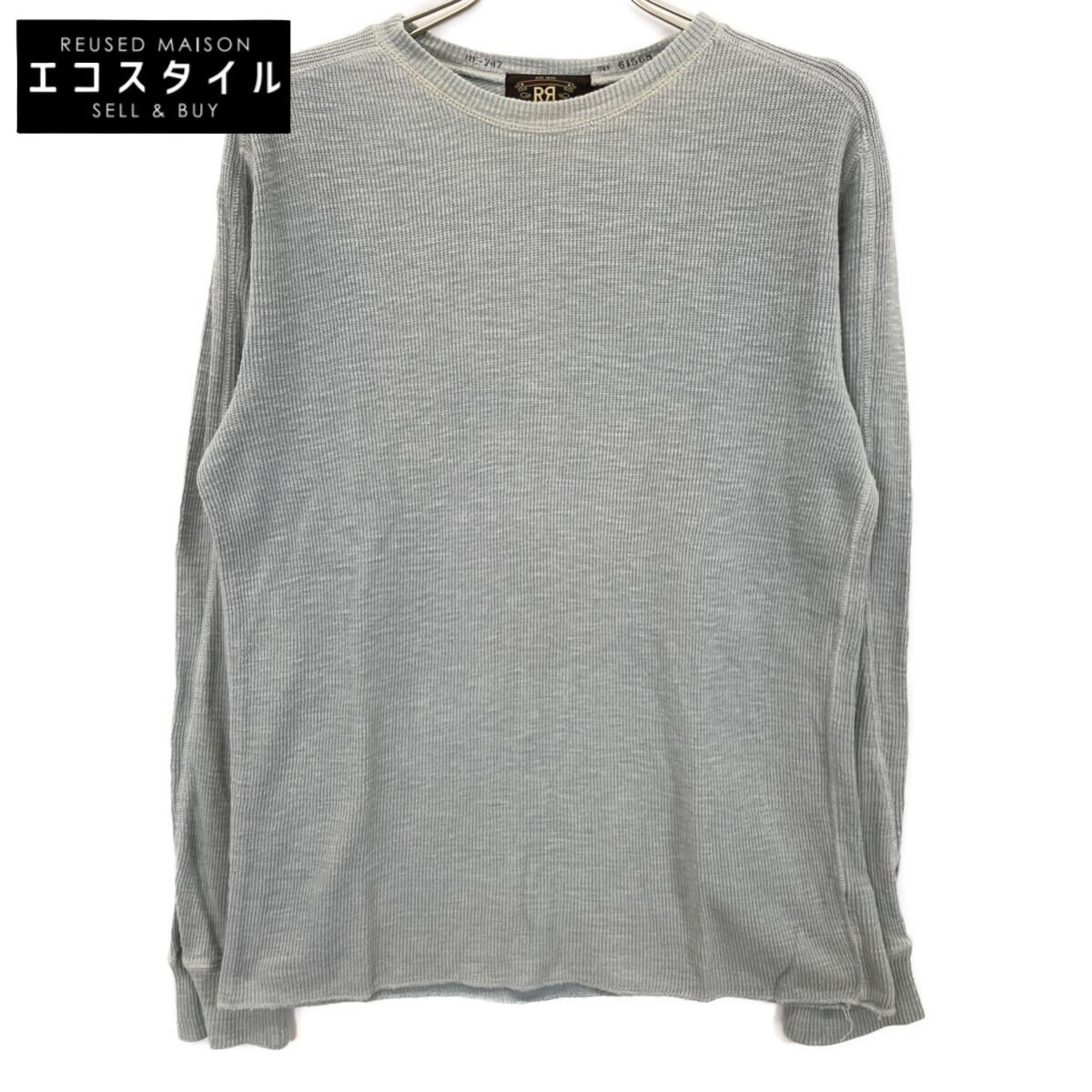

RRL Blue cotton thermal long sleeve T-shirt tops M blueUsed