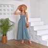 Fashion Sleeveless Party Sexy Dress Women Summer Clothing Backless Solid V-neck Loose Casual Dress Office Lady Elegant Pleated A-line Dresses 1077