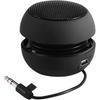 Mini Speaker, Retractable Speaker with USB Charging Cable, 3.5mm Audio Interface Portable Speaker for MP3, MP4, MP5, Mobile Phones, Computers(Black,