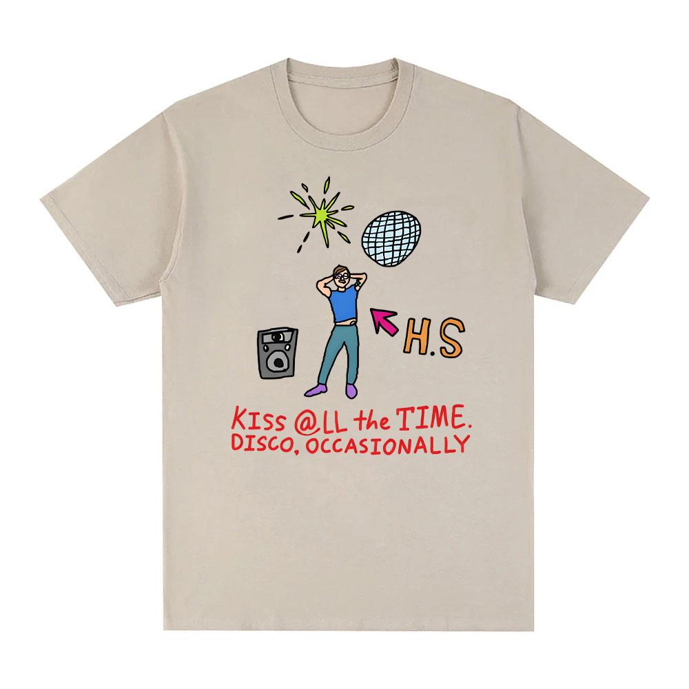 Kiss All The Time Disco Occasionally Unisex classic Classic T-Shirt HarryStyle 100%Cotton Tshirt Roupas Femininas Anime Clothing
