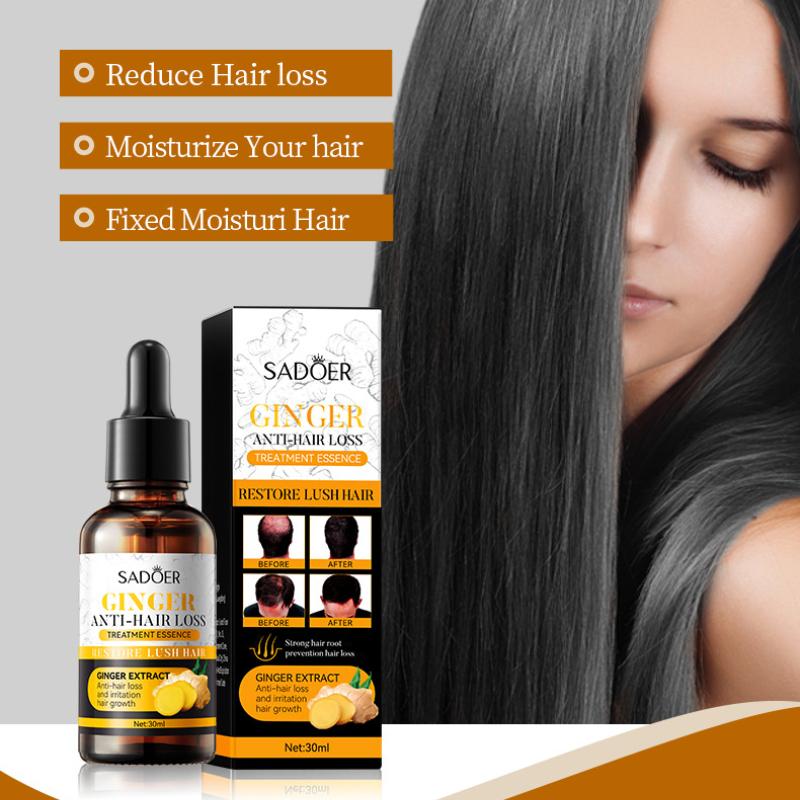 Ginger Hair Care Serum 30mlSADOER Improves Dry and Frizzy Hair Moisturizing Oil