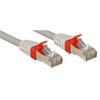 Cordon réseau - lindy - 45350 - cat6a - 0,3 m - rj-45 - s/ftp - gris