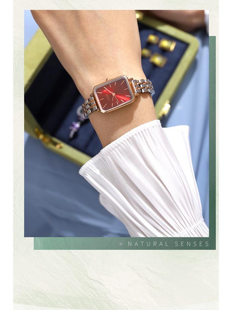 GEDI Nisza High-End Minimalistyczny Damski Zegarek Kwarcowy ze Stali Nierdzewnej