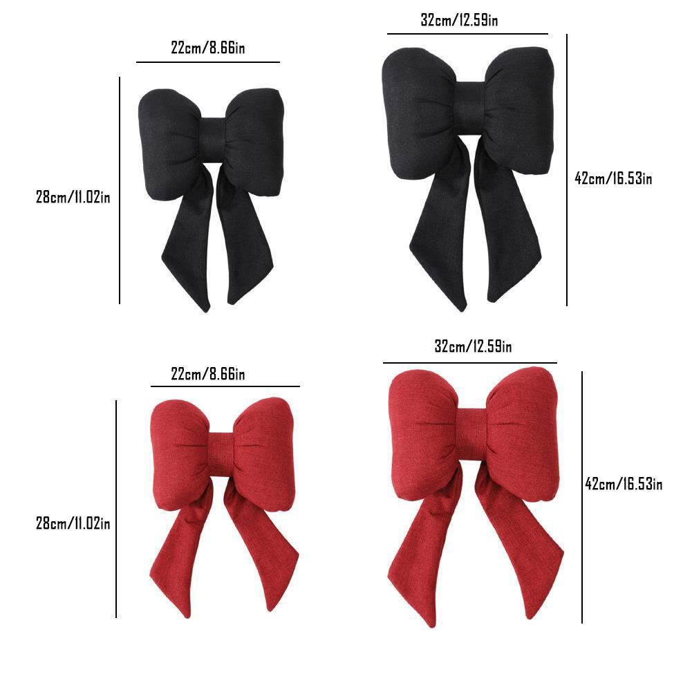 Car Seat Headrest Neck Rest Cushion Big Bowknot Streamer Shaped Neck Pillow Quick Buckle Design Ergonomic Neck Lumbar Support