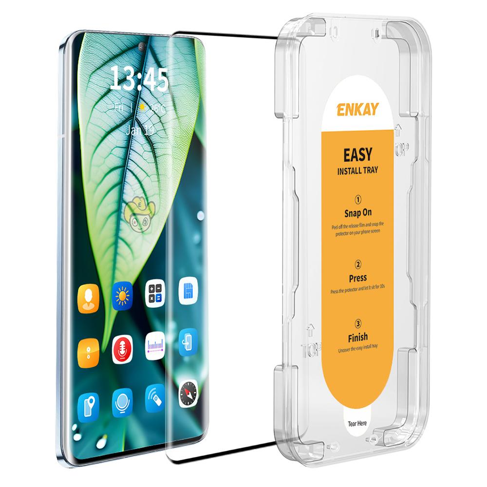 ENKAY HAT PRINCE For OnePlus 11 5G/10 Pro 5G/9 Pro 5G 3D Hot Bending Screen Protector High Aluminum-Silicon Glass Film Support Fingerprint Unlock