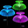 Jellyfish Solar Lamp With Double Fiber Optic - Multicolor - 2 Pcs