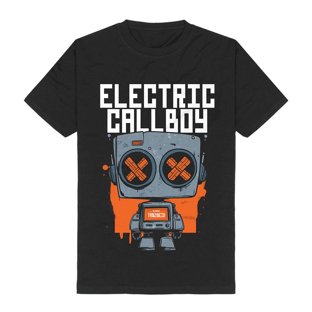 ELECTRIC CALLBOY Tanzneid Roboter-Shirt Sommer Baumwolle Locker Damen T-Shirt Unisex Streetwear Kurzarm Rundhals Grafik Tops Anime T-Shirt XS schwarz