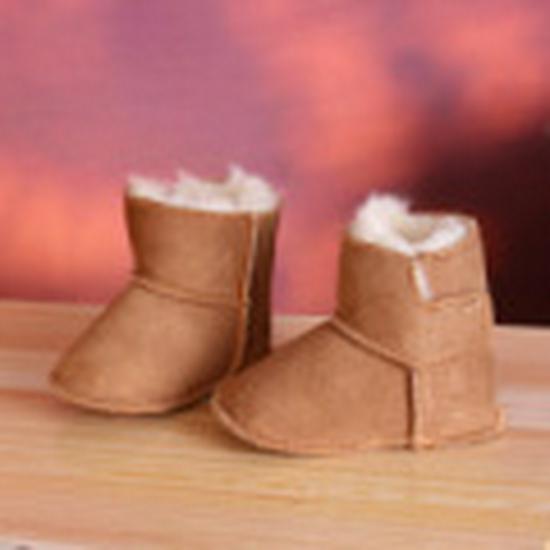 Soft Sole Sheepskin Fur Baby Shoes, Warm Cotton for Boys & Girls, 0-12 Months, Pre-Walker Winter Footwear