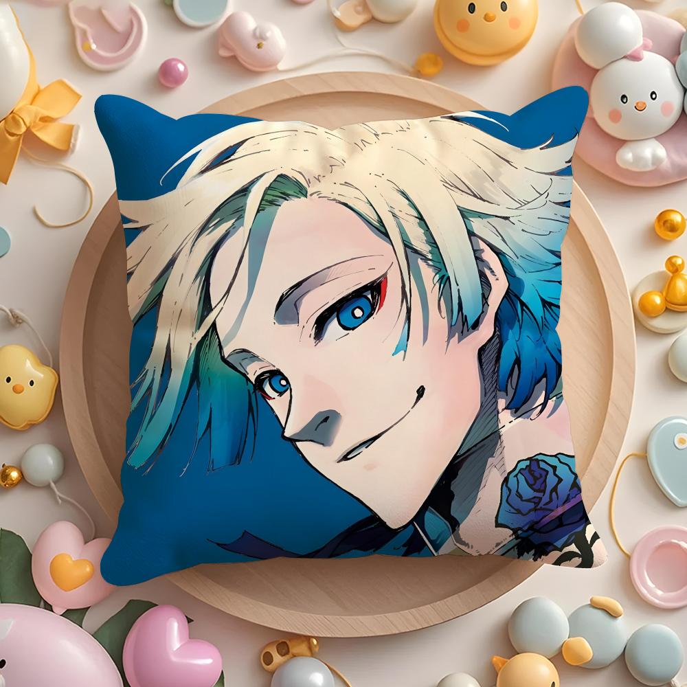 BLUE Anime L-LOCK Cushion Cover Home & Car Multi-Scene Pillow Cover - Reversible, Soft & Durable for Daily Use