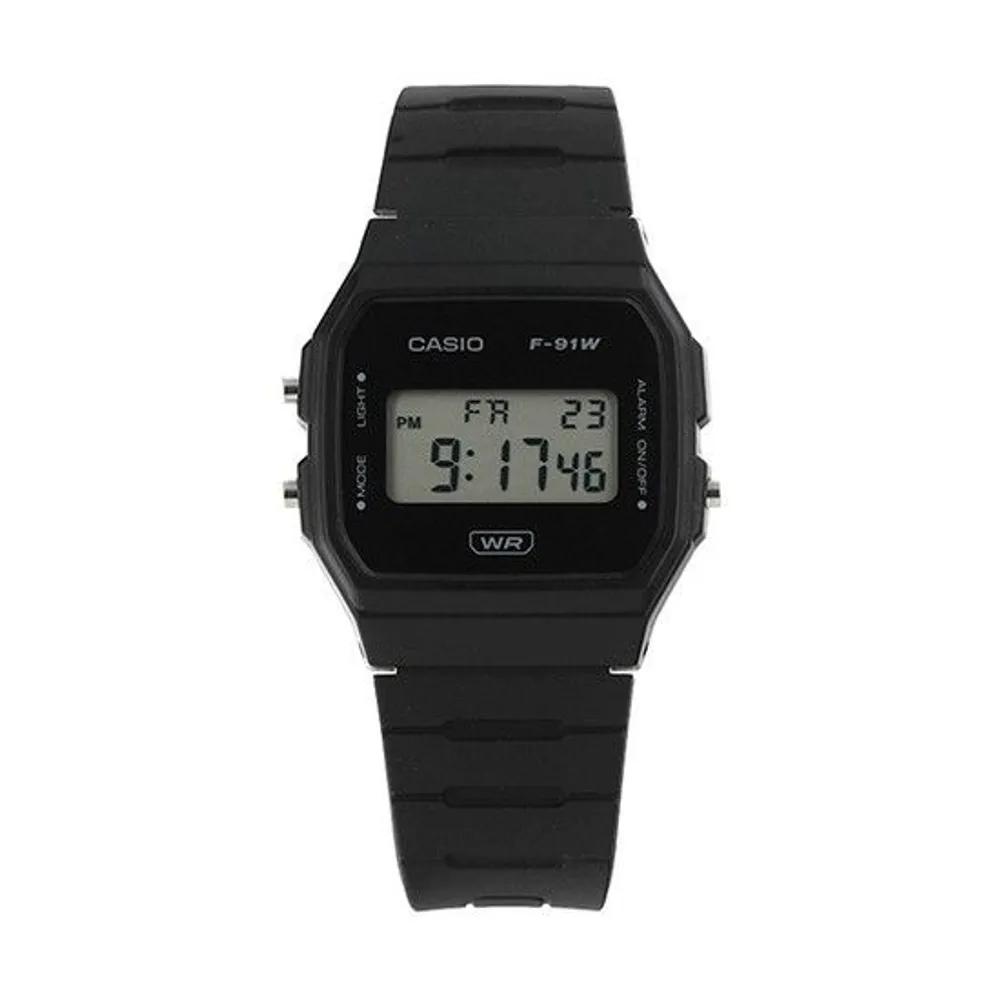 Unisex Digital Square Vintage Retro Urethane Wristwatch (F 91WB 1ADF)