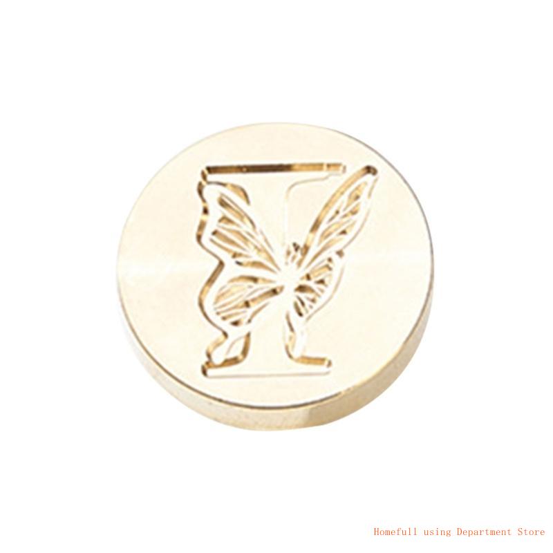 Butterfly Letter Pattern Wax Stamp Head, Sealing Wax Stamp Head Replacement
