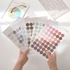 1 Sheets Retro Diary Decoration Sticker Stationery Morandi Postmark Dot Sticker Diy Journal Planner