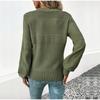 Autumn Casual Top Multi-Color Crew Neck Long Sleeve Jacquard Solid Color Women Sweater