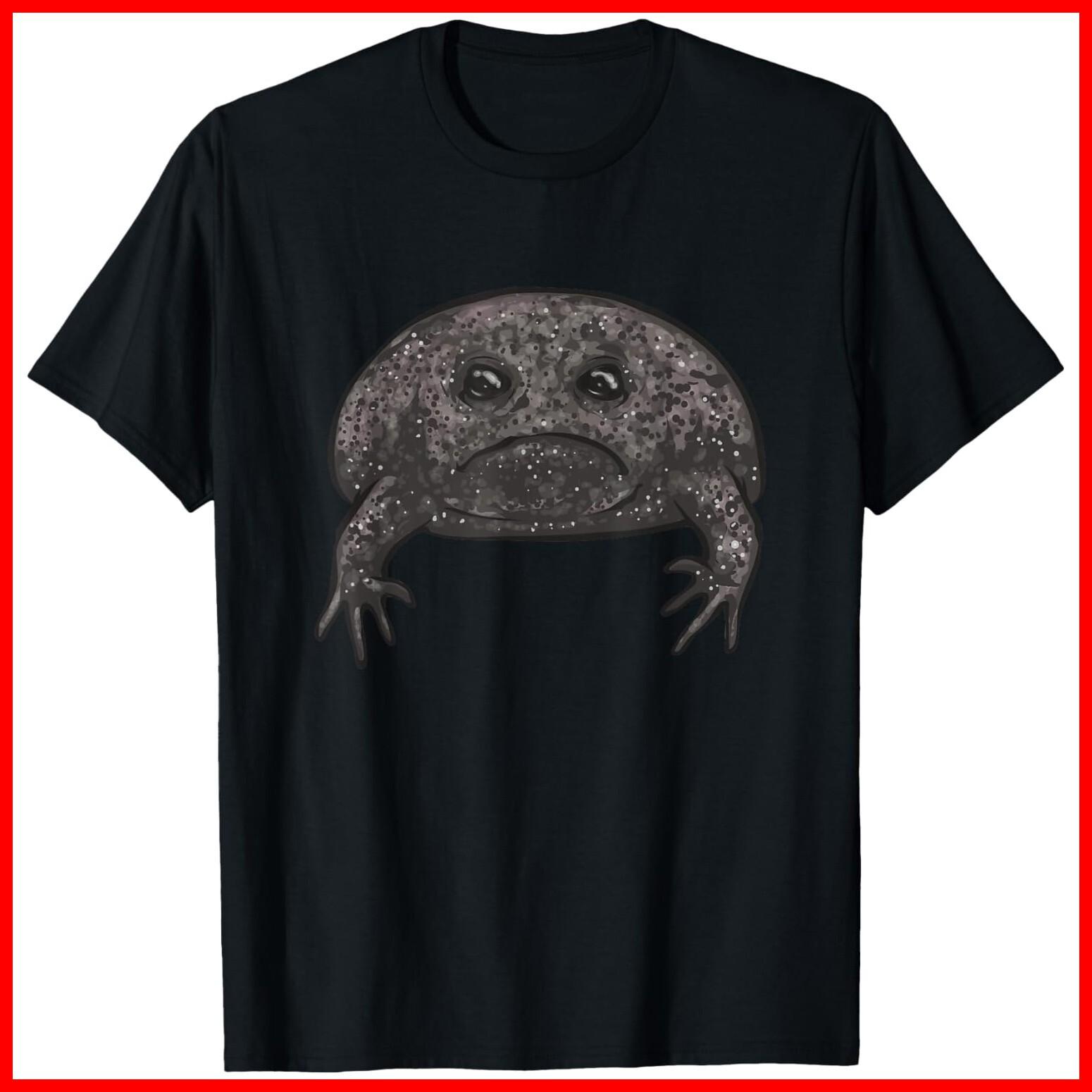 Black Rain Frog Black Desert Rain Frog Black Cotton T-Shirt S-5XL XXXXL