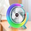 Schreibtischventilator für den Sommer LED 3 Geschwindigkeiten RGB Leistungsstark Leise