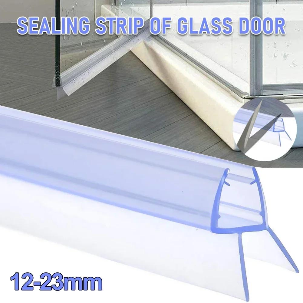 Door Sealing Strip Seal Strip Shower Screen Seal Strip Bathroom Accessory Door Bath Shower Transparent Water Deflector 100cm PVC 17mm