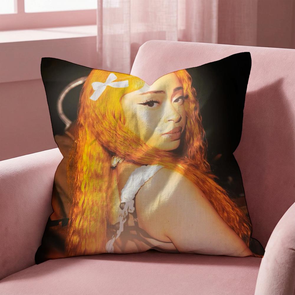 I-Ice Spice Y2k Cushion Cover Multi-Scene Pillow Cover for Home & Car - Reversible, Soft & Durable for Daily Use