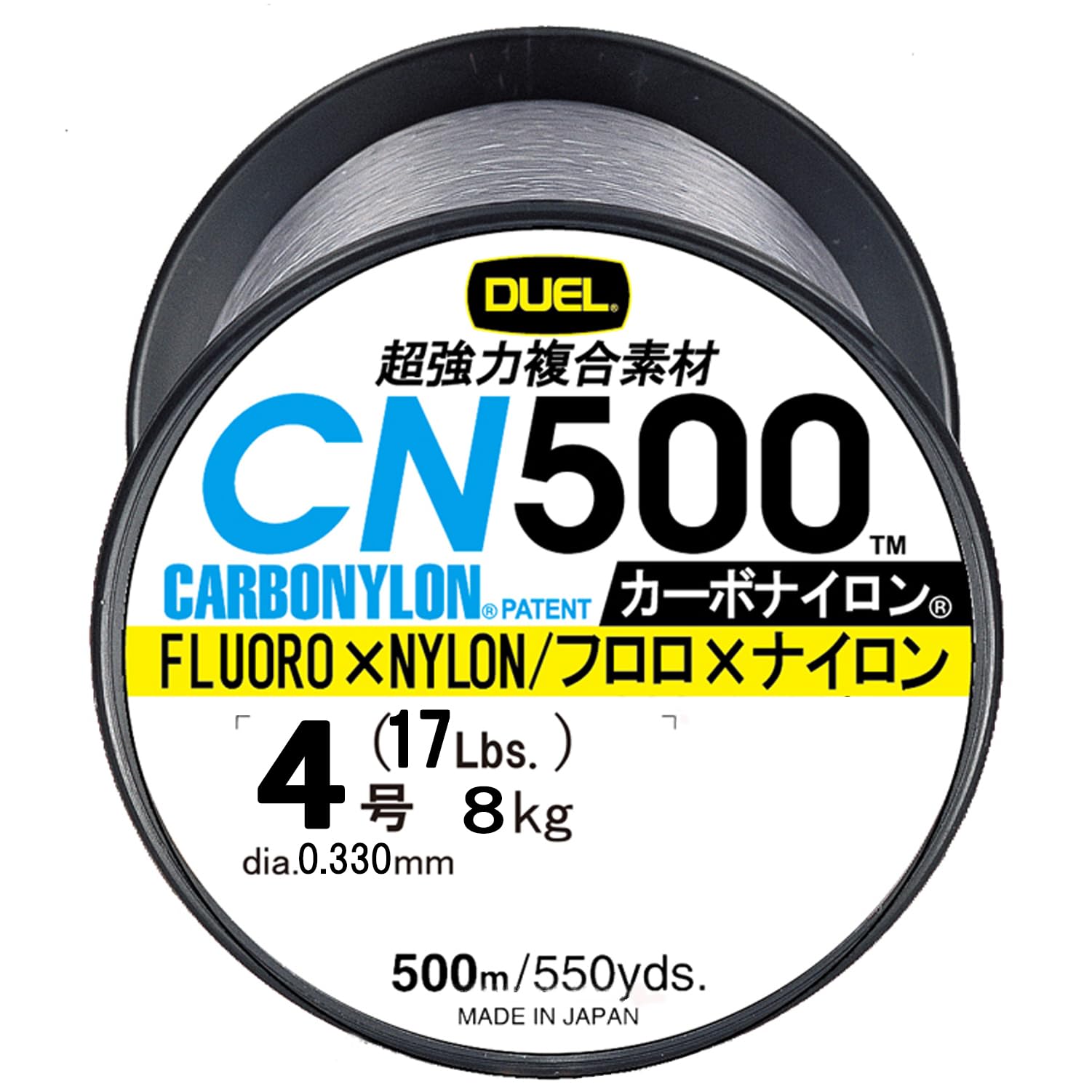 Леска DUEL Carbon Nylon CN500 500м GR Серый #4 #4 H3454-GR серый